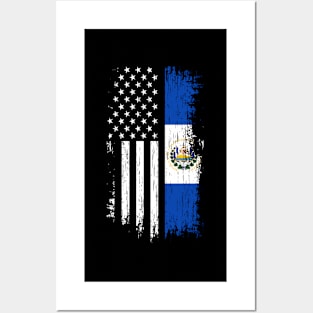 Salvadoran American Flag - Pride El Salvador Posters and Art